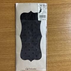 Fukuske ピンドットクルー ソックス ブラック 23-25cmのサムネイル