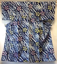 □夏涼浴衣 有松絞り 藍染 身丈約153cm 裄約67.5cm - メルカリ