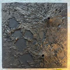 一点のみ】新月 月面 テクスチャーアート 抽象画 重曹アート - メルカリ