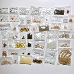 ガラスビーズまとめ売り/イエロー・ブロンズ・ゴールド系/手芸材料/スワロフスキーのサムネイル