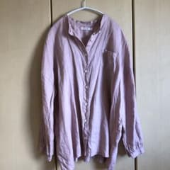 SUN VALLEY 麻100%くすみピンクシャツ ゆったり ルーズ リネンのサムネイル
