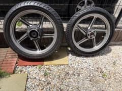 ゼファー400用 5本スポーク ホイール 前後セット - メルカリ