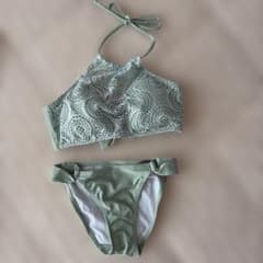 【ほぼ新品セット売り】　PEAK&PINE セパレート水着 Lサイズ グリーン PEAK&PINE Mサイズ ほぼ未使用 水着 ビキニ ジレ付き ミントグリーン