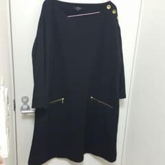 大きいサイズ LL 3L 4L5L ワンピース チュニック 黒のサムネイル