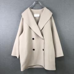 Whim Gazette カシミヤ混 リバーミドルコート F ベージュ - メルカリ