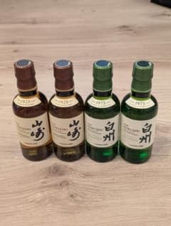 サントリー ウイスキー山崎 白州 ミニボトル 180ml 4本セット - メルカリ