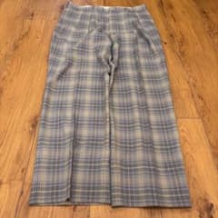 00s archive check wide buggy pants y2k - メルカリ