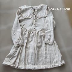 ZARA 長袖ワンピース 152cm クリーム色のサムネイル
