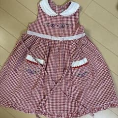 ギンガムチェック 刺繍 ノースリーブワンピースのサムネイル