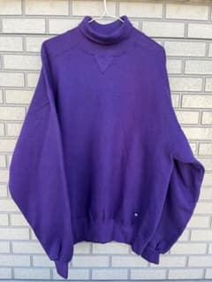 90's RUSSELL ATHLETIC スウェット タートルネック 紫 XL - メルカリ
