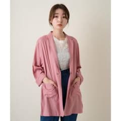 Kastane リネンボイルBIGジャケット ピンクのサムネイル