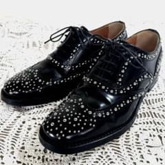 極美品❣️Church's BURWOOD MET スタッズ ウイングチップ 黒 - メルカリ