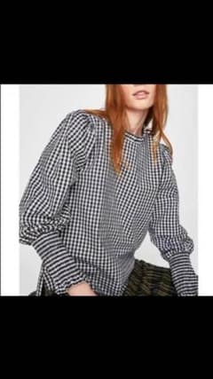 ZARA☆ギンガムチェックブラウスのサムネイル
