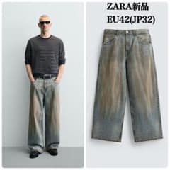 完売品 ZARAヴィンテージウォッシュバギーフィットジーンズEU42新品