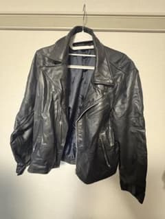 レザージャケット ライダース ブラックのサムネイル