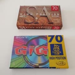 未使用　カセットテープ２本　ハイポジ　70分のサムネイル