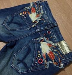 刺繍が綺麗なデニム❗️ Red Pepper ジーンズ インディゴのサムネイル
