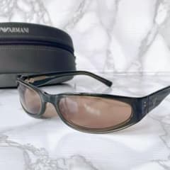 美品 EMPORIO ARMANI　オーバル型　サングラス　ブラウン m737 美品 EMPORIO ARMANI オーバル型 サングラス ブラウン m737 - メルカリ
