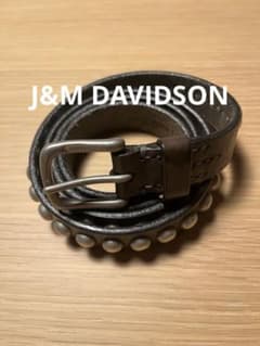 J&M DAVIDSONスタッズ付きダークブラウンレザーベルト 34 J&M DAVIDSONスタッズ付きダークブラウンレザーベルト 34 - メルカリ
