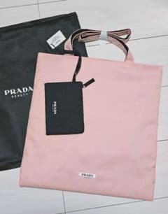 PRADA BEAUTY オリジナルトートバッグ ピンク ポーチ付き かばん