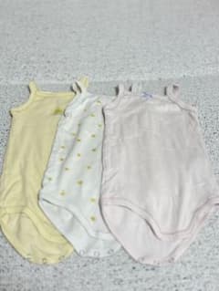 プチバトー　12m/74cm ロンパース　袖なし　まとめ売り　女の子のサムネイル