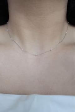 ebine Dot Tiny Pearl Necklace シルバーのサムネイル