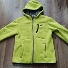 YONEX フード付きウォームアップウェア ライムグリーン - メルカリ