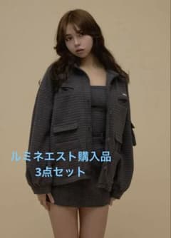 andmary Ivy loose jacket set mini skirtのサムネイル