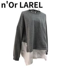 n'Or LAREL Noir Label Layered-Style Sweatshirt (Mixed Materials)