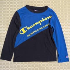 Champion 長袖Tシャツ 140サイズ 青黒のサムネイル