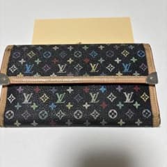 三つ折り財布 ブラック/マルチカラー　　　⭐︎画像追加しましたのサムネイル