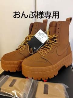 新品★NIKE エアジョーダン1 ブルックリン ブーツ 厚底 ブラウンのサムネイル