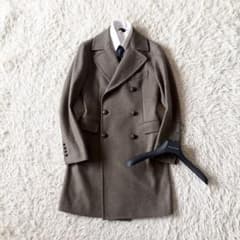 <極美品>TAGLIATORE アンゴラ グレージュ ダブルチェスターコート48 14132000054-33.jpg