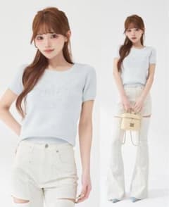Darich DDキルティングパネルビジューニットトップスのサムネイル