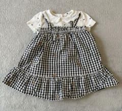 babyGAP ギンガムチェックワンピース ＆ ハート柄ボディスーツ セットのサムネイル