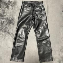 BIGLIDUE ホースハイド レザーパンツ 馬革 本革　44 黒 BIGLIDUE ホースハイド レザーパンツ 馬革 本革 44 黒 - メルカリ