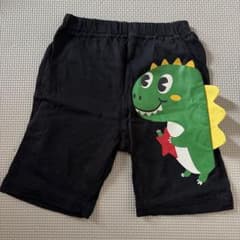 恐竜プリント 黒パンツ サイズ80のサムネイル