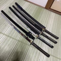 模造刀 模擬刀 武士 侍 伝統工芸 剣 ソード 太刀 鞘 鍔 4本 - メルカリ
