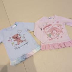 【記名シールあり】長袖カットソー 2枚セット 100cm マイメロディ　長そでTのサムネイル