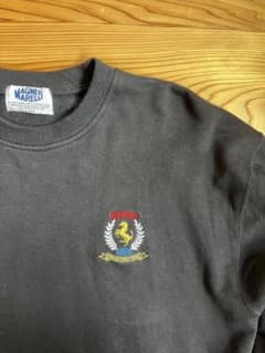 極美品 90s LL フェラーリ×マレリ 刺繍 スウェット F1 企業物 黒 極美品 90s LL フェラーリ×マレリ 刺繍 スウェット F1 企業物 黒