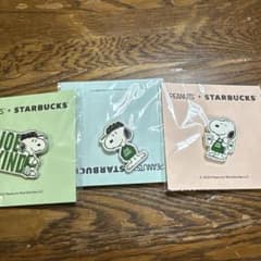 スターバックス✖️スヌーピー▪️ピンバッジ▪️3点セット - メルカリ