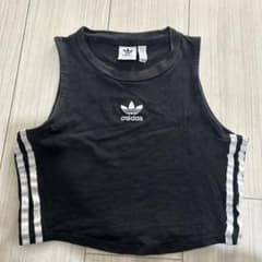 adidas ブラック クロップドタンクトップ OTサイズのサムネイル