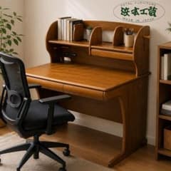 純国産 浜本工芸 デスク 勉強机 書斎 ナラ 無垢材 高級 110cm 純国産 浜本工芸 デスク 勉強机 書斎 ナラ 無垢材 高級 110cm - メルカリ