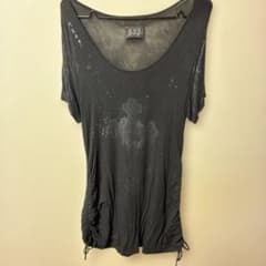 h.NAOTO NAOTO SEVEN ユニセックス半袖Tシャツ ブラック h.NAOTO NAOTO SEVEN ユニセックス半袖Tシャツ ブラック - メルカリ