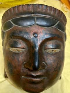 模国宝・木彫り大菩薩お面 仏教美術 ・ 壁掛け 模国宝・木彫り大菩薩お面 仏教美術 ・ 壁掛け - メルカリ