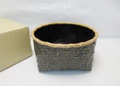 未使用 茶道具 利休炭斗 竹炭斗 炭籠 炭取 炭点前 竹工芸 竹細工紙箱 未使用 茶道具 利休炭斗 竹炭斗 炭籠 炭取 竹籠 竹編 炭点前 竹細工