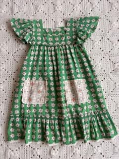 Hello Simone 花柄ワンピース グリーン　6Aのサムネイル