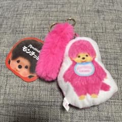 モンチッチ　プリントマスコット(しっぽ付き) ピンク　プライズ品