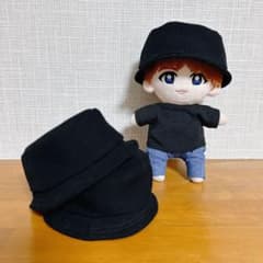 推しぬい服 バケットハット2個セット(黒)のサムネイル