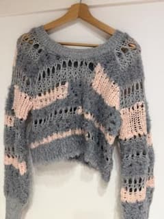 Kastane /ダメージニット 長袖 トップス　Sのサムネイル